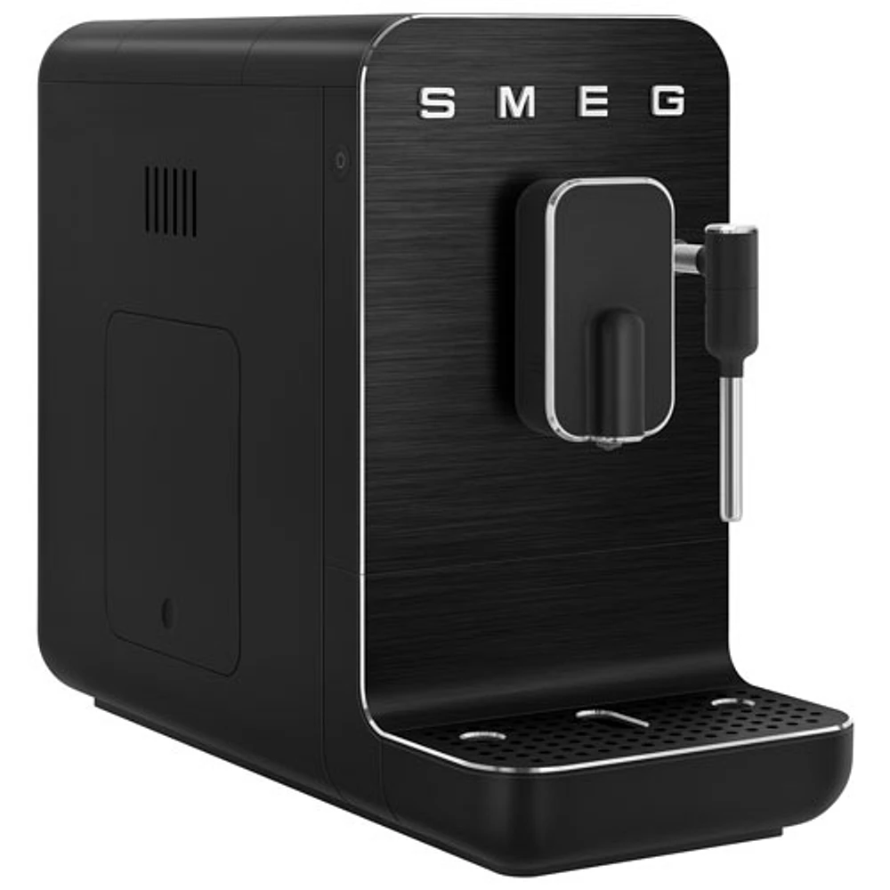 Machine à espresso automatique de Smeg avec mousseur et moulin à café - Noir