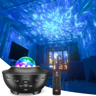 Star Projector, Galaxy Night Light Projector with Remote Control & 10 Color Effects, Built in Speaker and Timer, Nebula Cloud Ceiling Light Projector for Baby Kids Adults Bedroom