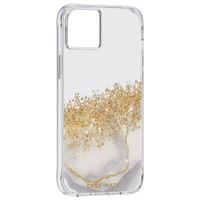 Case-Mate Karat Marble Fitted Hard Shell Case for iPhone 14 Plus - Clear/Gold