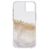 Case-Mate Karat Marble Fitted Hard Shell Case for iPhone 14 Plus - Clear/Gold