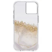 Case-Mate Karat Marble Fitted Hard Shell Case for iPhone 14/13 - Clear/Gold