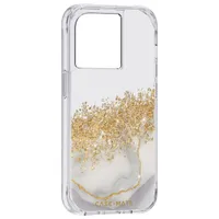 Étui rigide ajusté Karat Marble de Case-Mate pour iPhone 14 Pro - Transparent/Doré