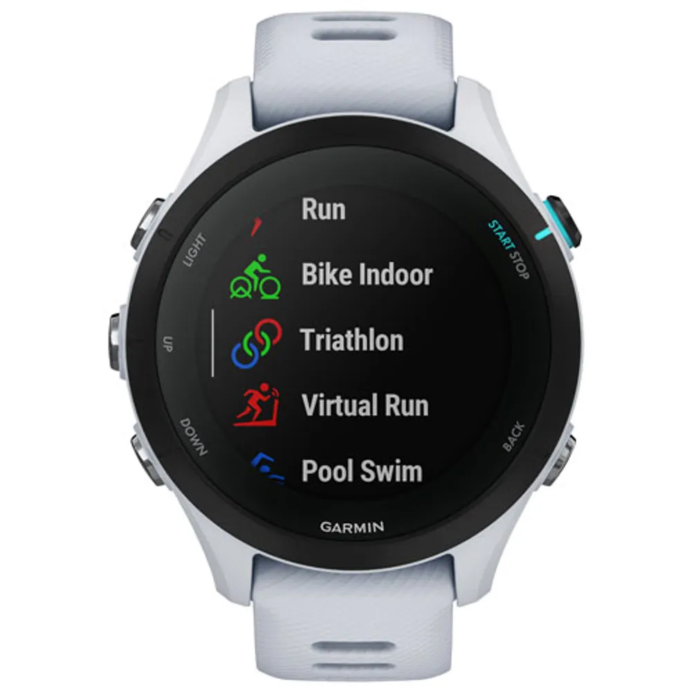 Garmin Forerunner 255S Music 41mm GPS Watch with Heart Rate Monitor - Whitestone