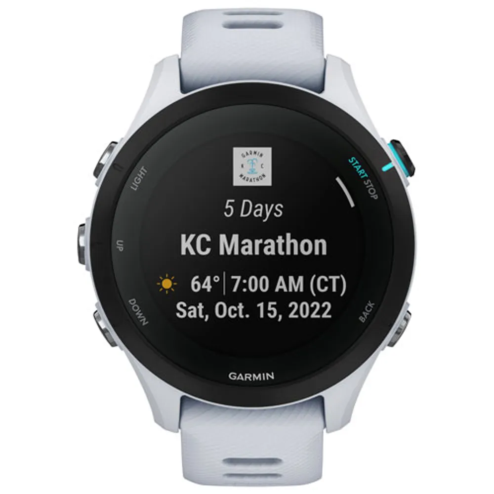 Garmin Forerunner 255S Music 41mm GPS Watch with Heart Rate Monitor - Whitestone