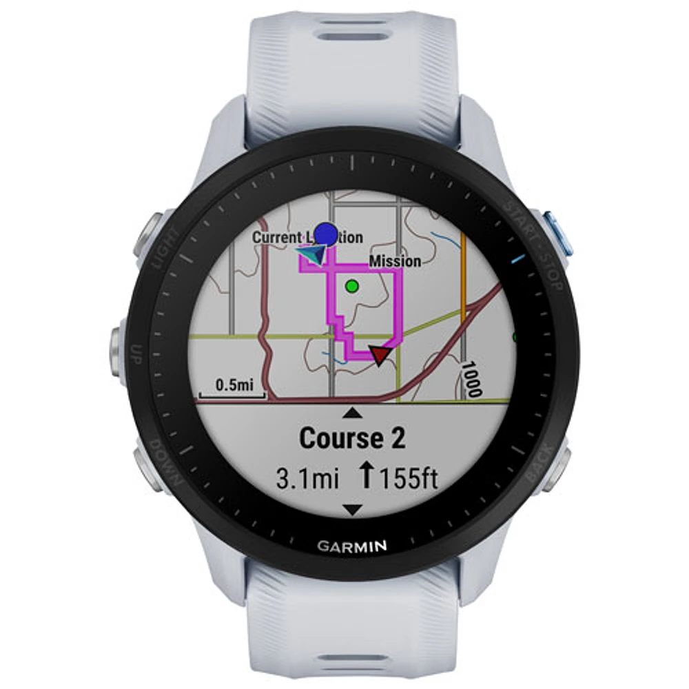 Garmin Forerunner 955 46.5mm Bluetooth Running Smartwatch - Whitestone