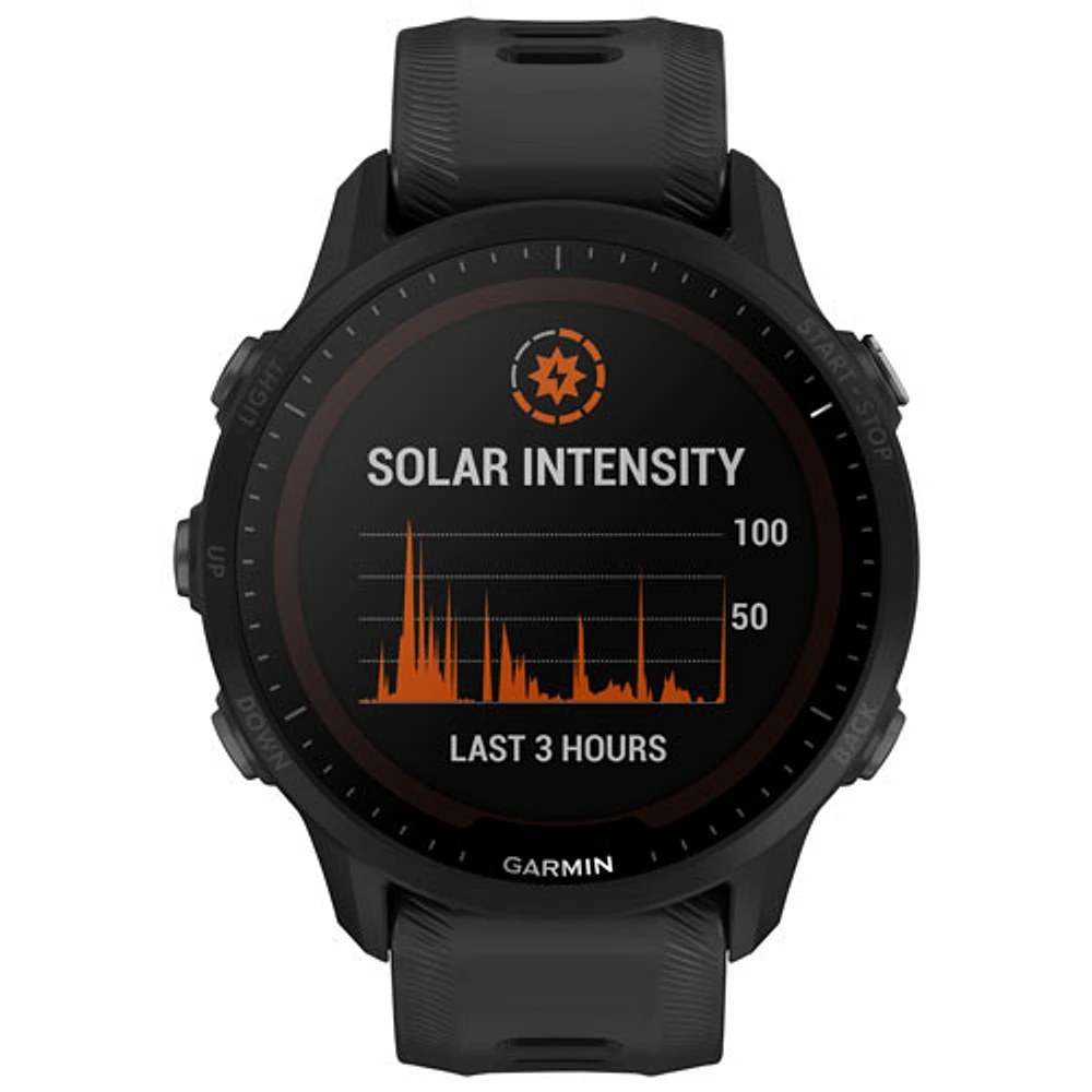 Montre intelligente Bluetooth de 46,5 mm Forerunner 955 Solar de Garmin pour la course