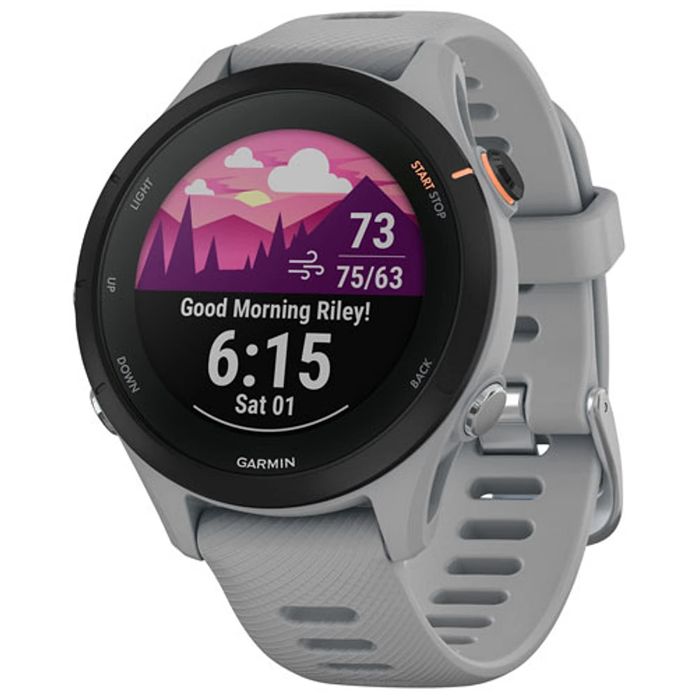 Montre GPS de 41 mm Forerunner 255S avec moniteur de fréquence cardiaque - Gris poudre