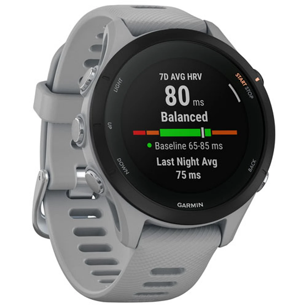 Montre GPS de 41 mm Forerunner 255S avec moniteur de fréquence cardiaque - Gris poudre