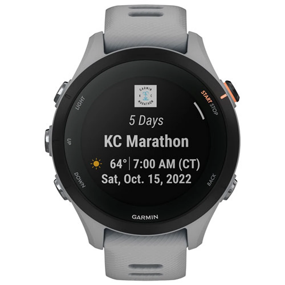 Garmin Forerunner 255S 41mm GPS Watch with Heart Rate Monitor - Powder Grey