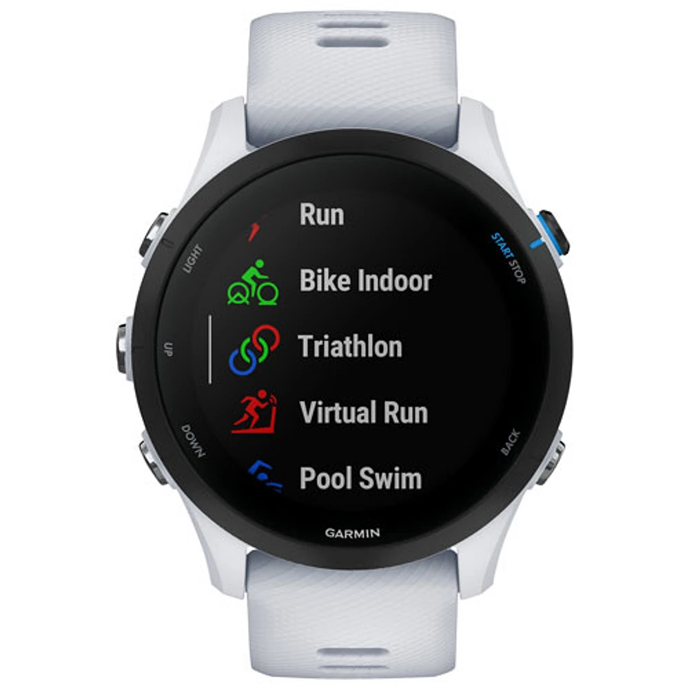 Garmin Forerunner 255 Music 46mm Bluetooth Running Smartwatch - Whitestone