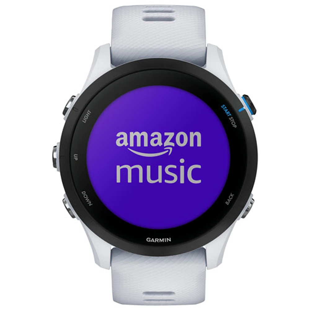 Garmin Forerunner 255 Music 46mm Bluetooth Running Smartwatch - Whitestone