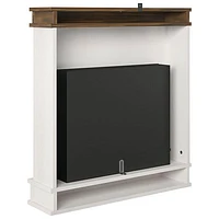 Ameriwood Home Mateo Fireplace with Mantel - 4600 BTU - Ivory Oak