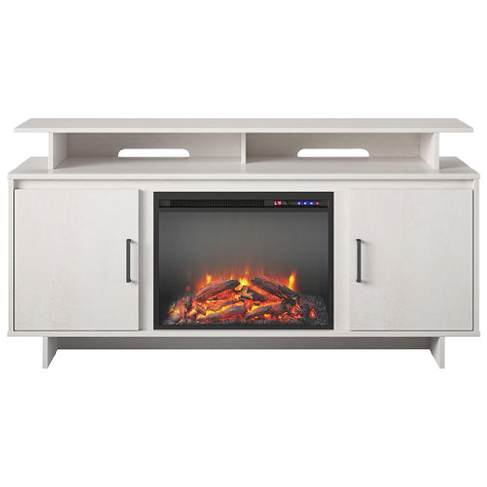 Ameriwood Home Merritt Avenue 74" Fireplace TV Stand - Ivory Oak