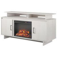 Ameriwood Home Merritt Avenue 74" Fireplace TV Stand - Ivory Oak