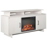 Ameriwood Home Merritt Avenue 74" Fireplace TV Stand - Ivory Oak