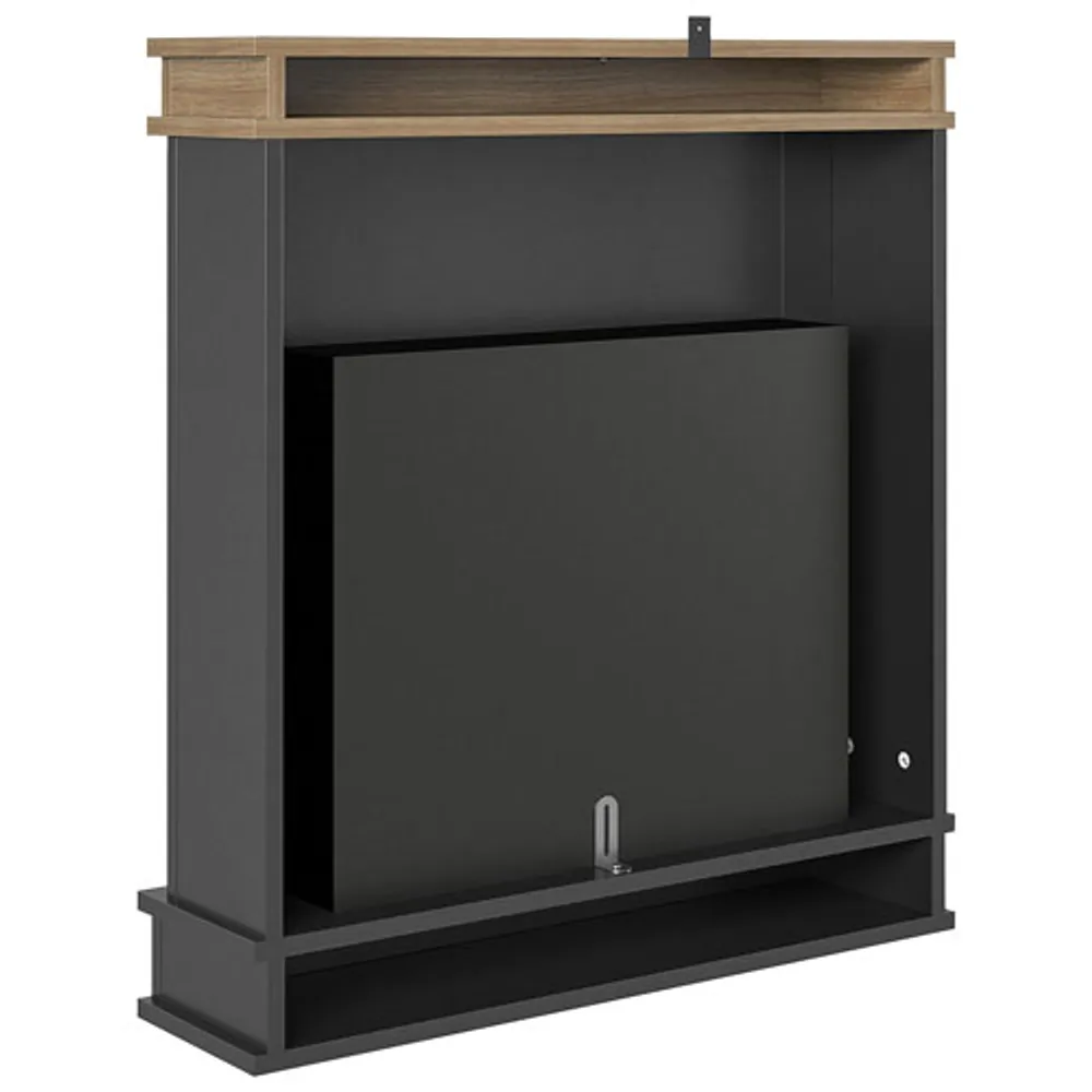 Foyer avec manteau Mateo d'Ameriwood Home - 4600 BTU - Noir