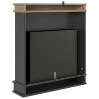 Ameriwood Home Mateo Fireplace with Mantel - 4600 BTU - Black