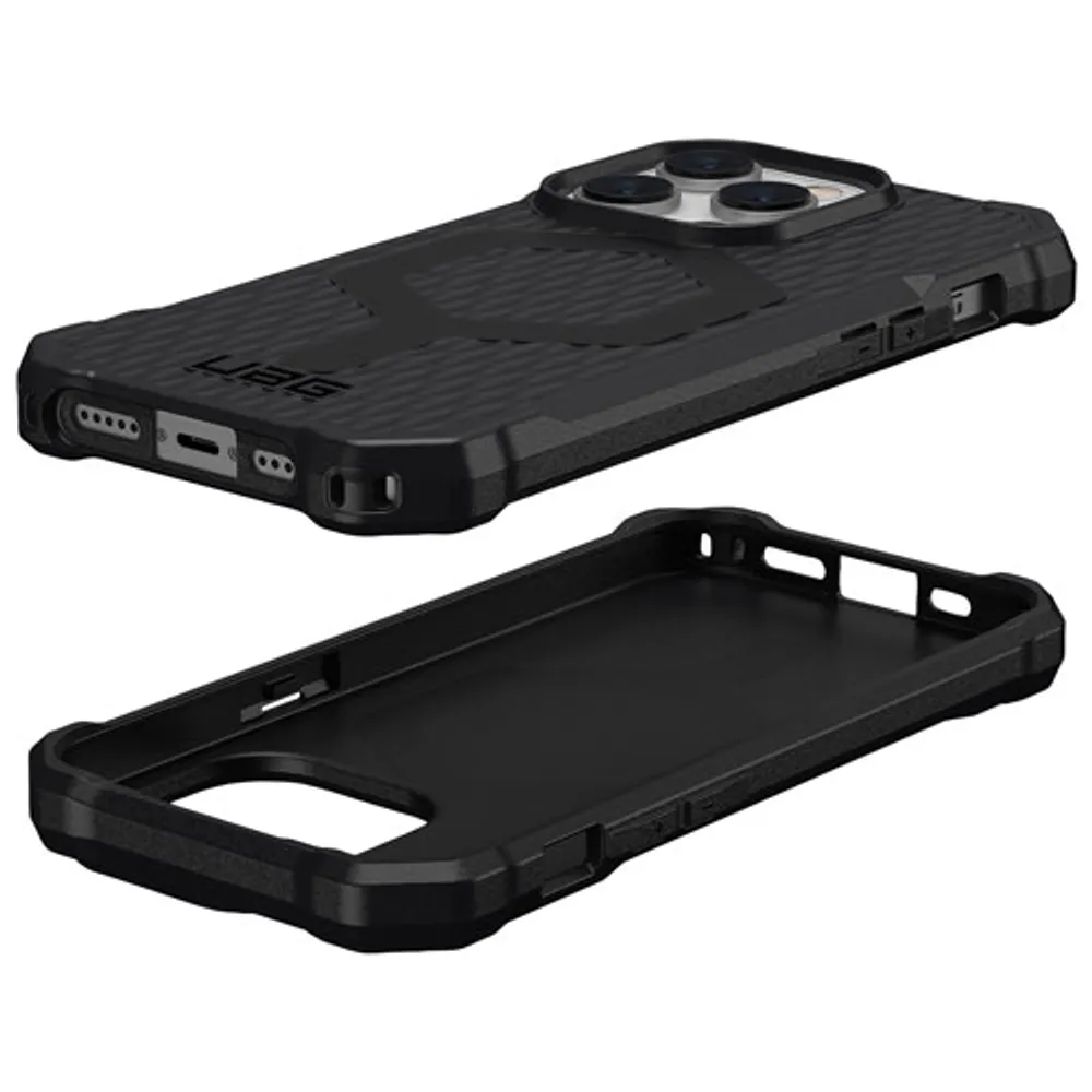 Étui souple ajusté Essential Armor d'UAG avec MagSafe pour iPhone 14 Pro - Noir