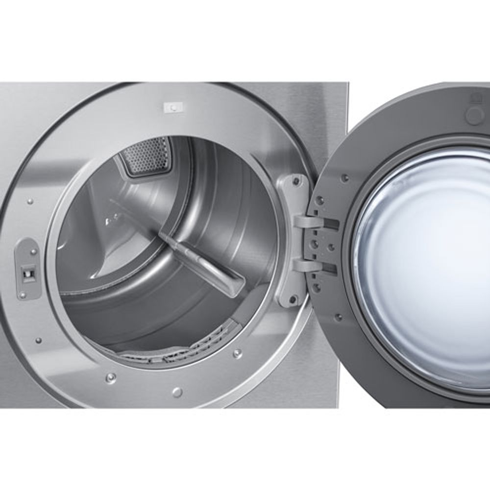 Samsung 7.6 Cu. Ft. Electric Steam Dryer (DVE53BB8700TAC) - Silver Steel