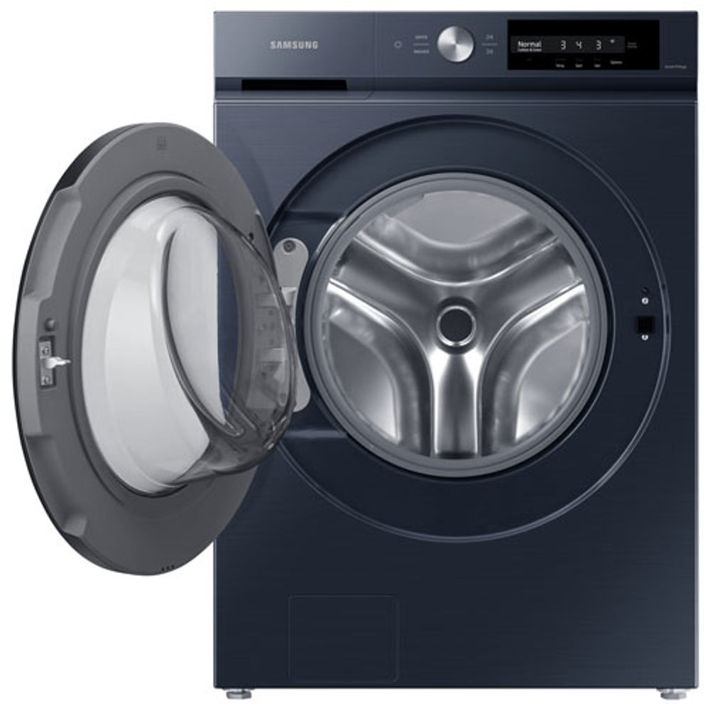 Samsung Bespoke 5.3 Cu. Ft. High Efficiency Front Load Steam Washer (WF46BB6700ADUS) - Navy