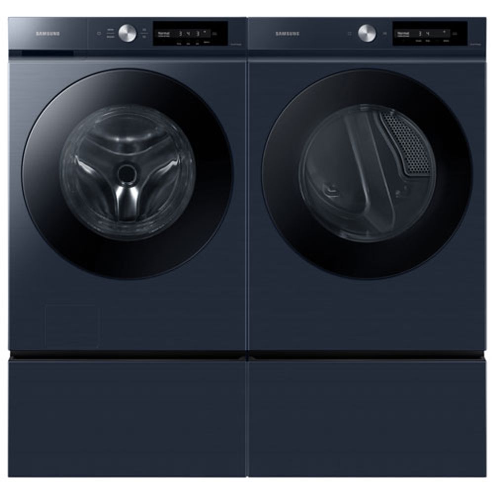 Samsung Bespoke 5.3 Cu. Ft. High Efficiency Front Load Steam Washer (WF46BB6700ADUS) - Navy