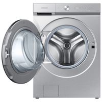 Samsung Bespoke 6.1 Cu. Ft. High Efficiency Front Load Steam Washer (WF53BB8700ATUS) - Silver Steel