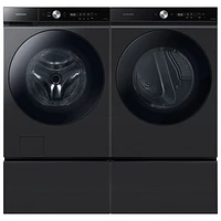 Samsung Bespoke 6.1 Cu. Ft. High Efficiency Front Load Steam Washer (WF53BB8700AVUS) -Black Stainless Steel