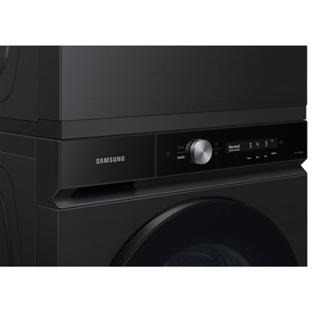 Samsung Bespoke 6.1 Cu. Ft. High Efficiency Front Load Steam Washer (WF53BB8700AVUS) -Black Stainless Steel