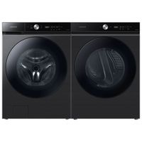 Samsung Bespoke 6.1 Cu. Ft. High Efficiency Front Load Steam Washer (WF53BB8700AVUS) -Black Stainless Steel