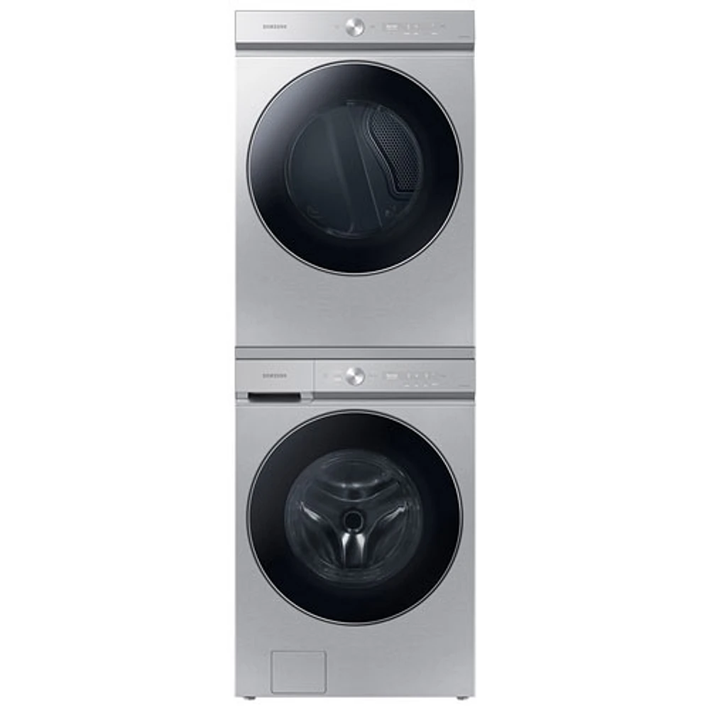 Samsung Bespoke 6.1 Cu. Ft. High Efficiency Front Load Steam Washer (WF53BB8900ATUS) - Silver Steel