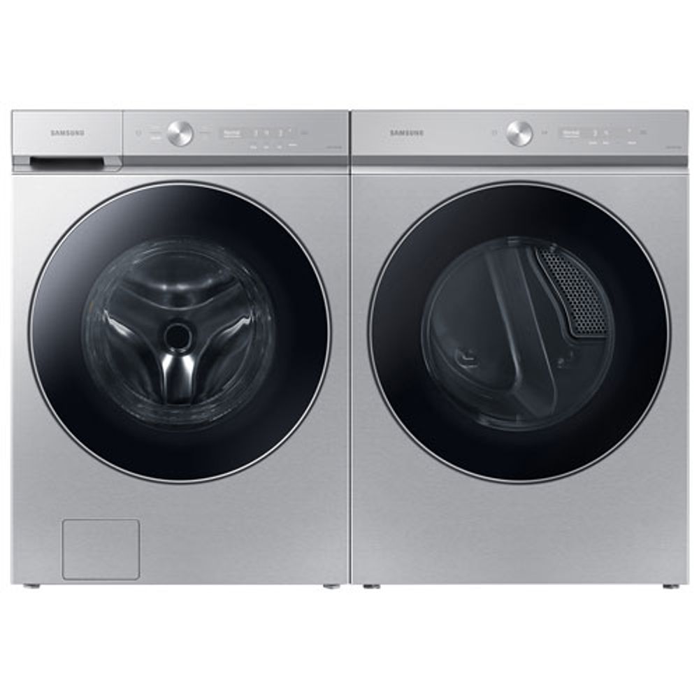 Samsung Bespoke 6.1 Cu. Ft. High Efficiency Front Load Steam Washer (WF53BB8900ATUS) - Silver Steel