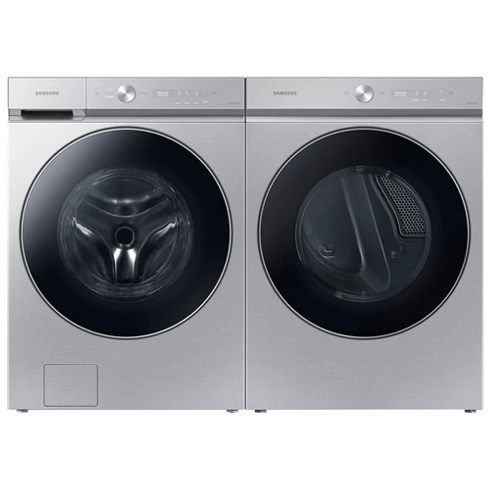 Samsung Bespoke 6.1 Cu. Ft. High Efficiency Front Load Steam Washer (WF53BB8900ATUS) - Silver Steel