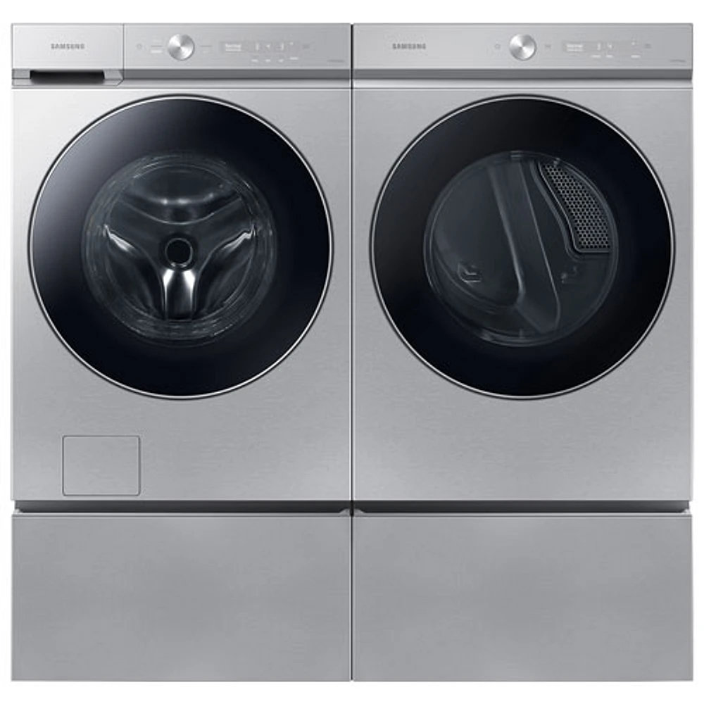 Samsung Bespoke 6.1 Cu. Ft. High Efficiency Front Load Steam Washer (WF53BB8900ATUS) - Silver Steel