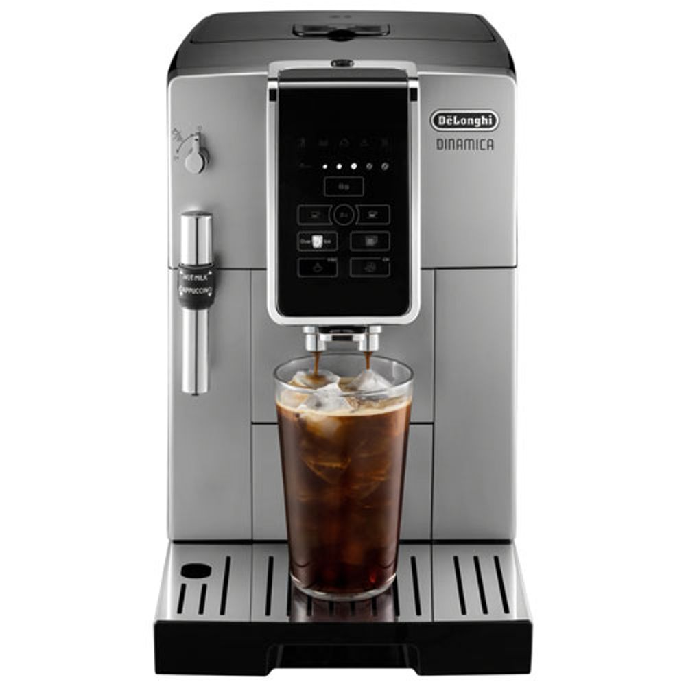 De'Longhi Dinamica Automatic Espresso Machine with Frother & Coffee Grinder - Silver/Black