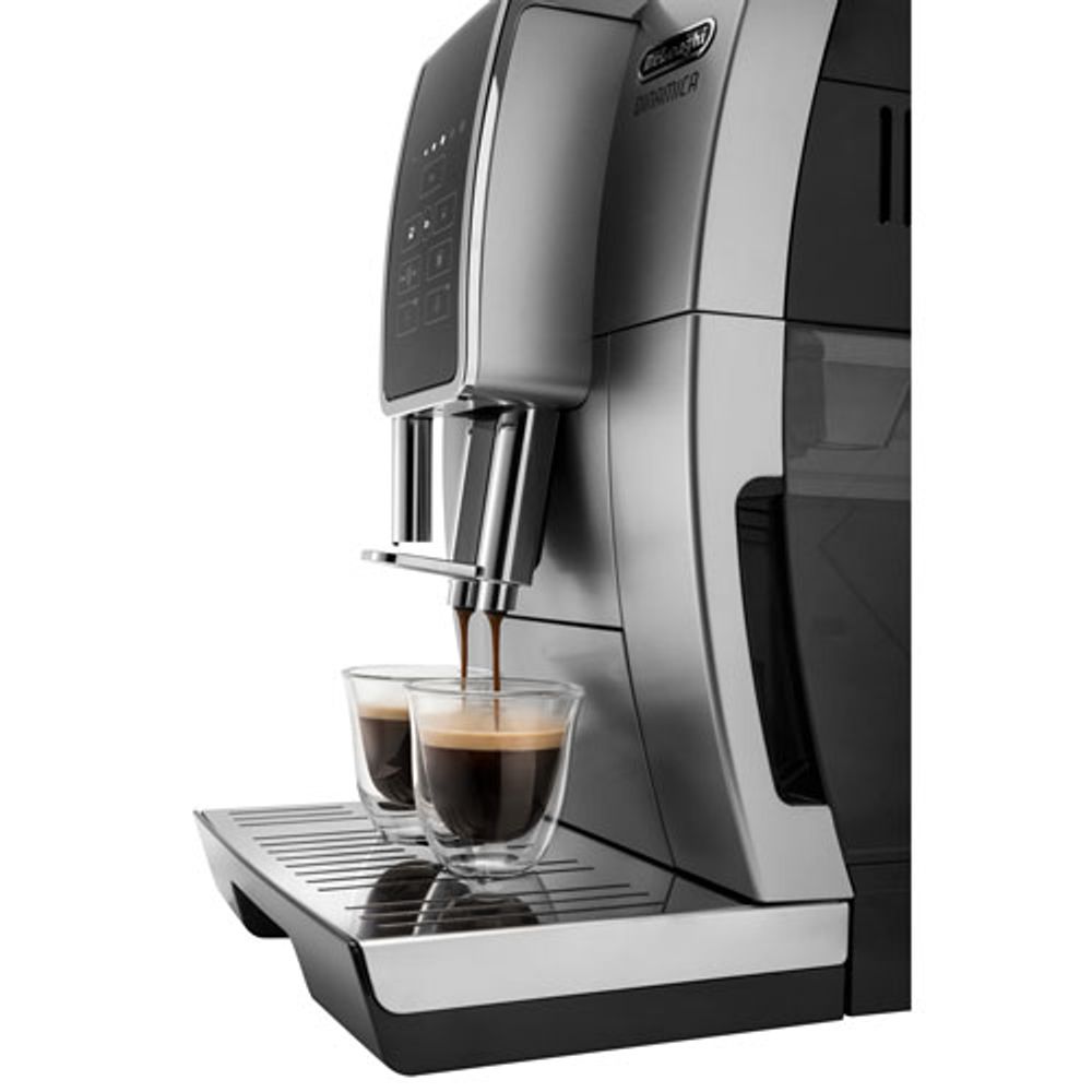 De'Longhi Dinamica Automatic Espresso Machine with Frother & Coffee Grinder - Silver/Black