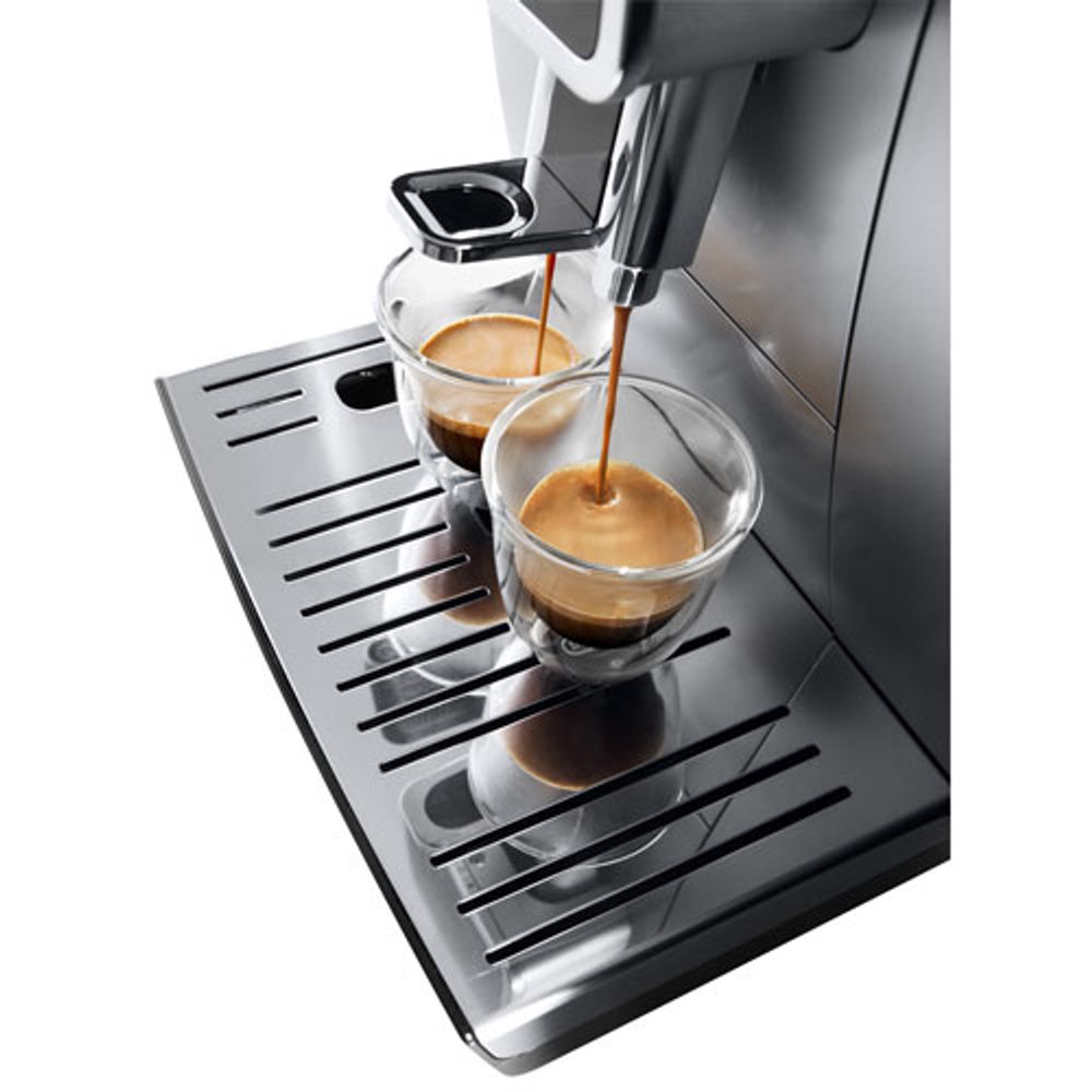 De'Longhi Dinamica Automatic Espresso Machine with Frother & Coffee Grinder - Silver/Black