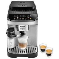 DeLonghi Magnifica Evo Automatic Espresso Machin with Frother & Grinder & Over Ice Function-Silver/Black