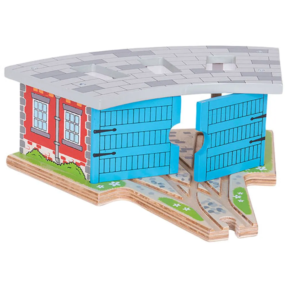 Bigjigs Toys Triple Engine Train Shed