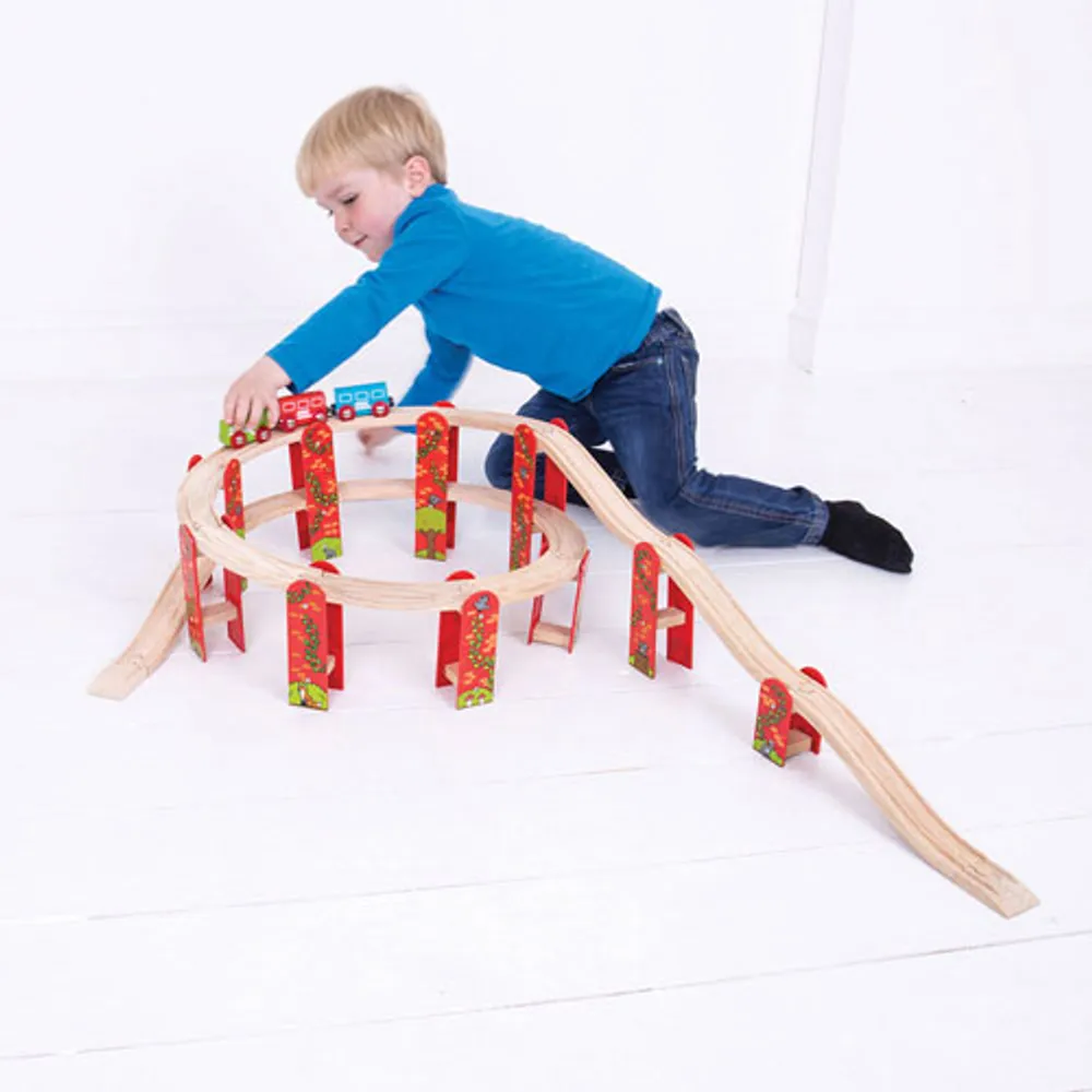 Bigjigs Toys High Level Train Track Expansion Pack