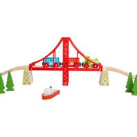 Bigjigs Toys Double Suspension Train Bridge