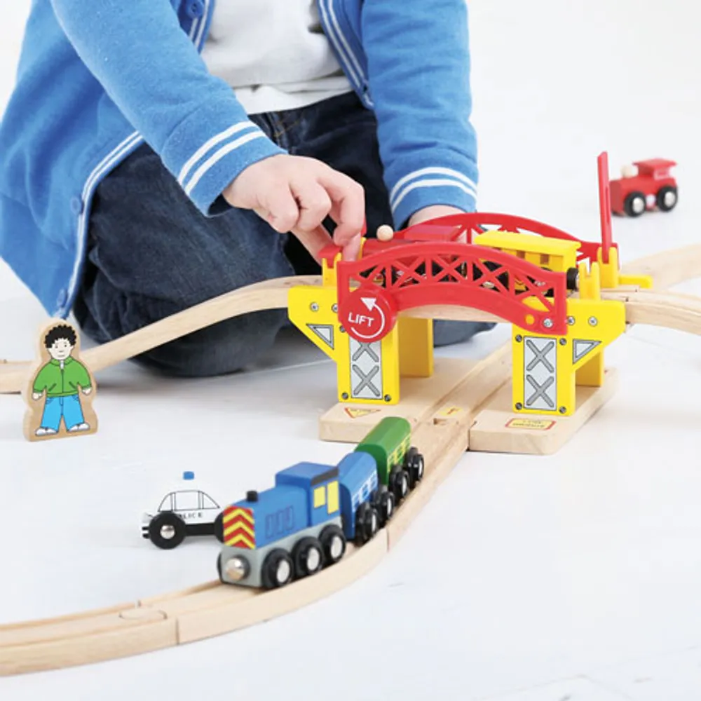 Pont élévateur de train de Bigjigs Toys