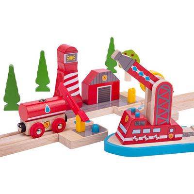 Bigjigs Toys Fire Sea Rescue Train Accessory