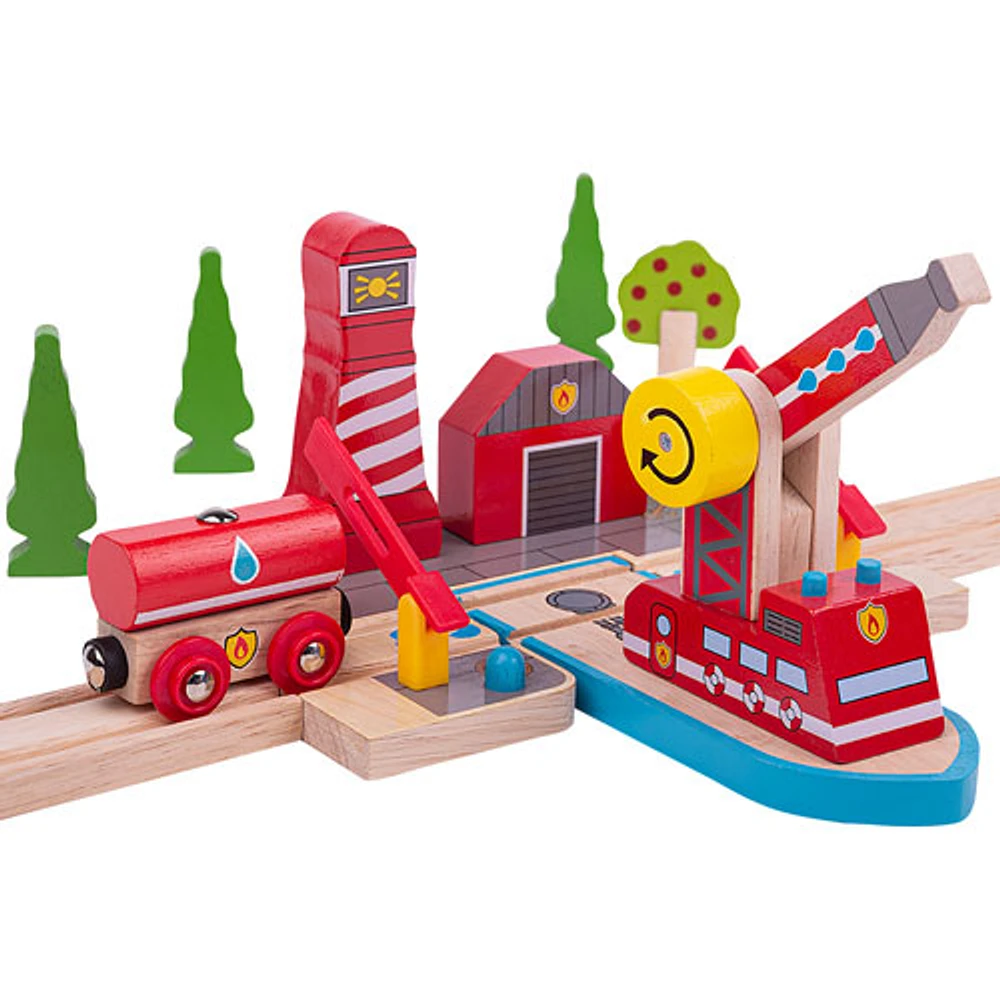 Bigjigs Toys Fire Sea Rescue Train Accessory