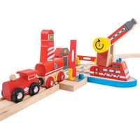 Bigjigs Toys Fire Sea Rescue Train Accessory