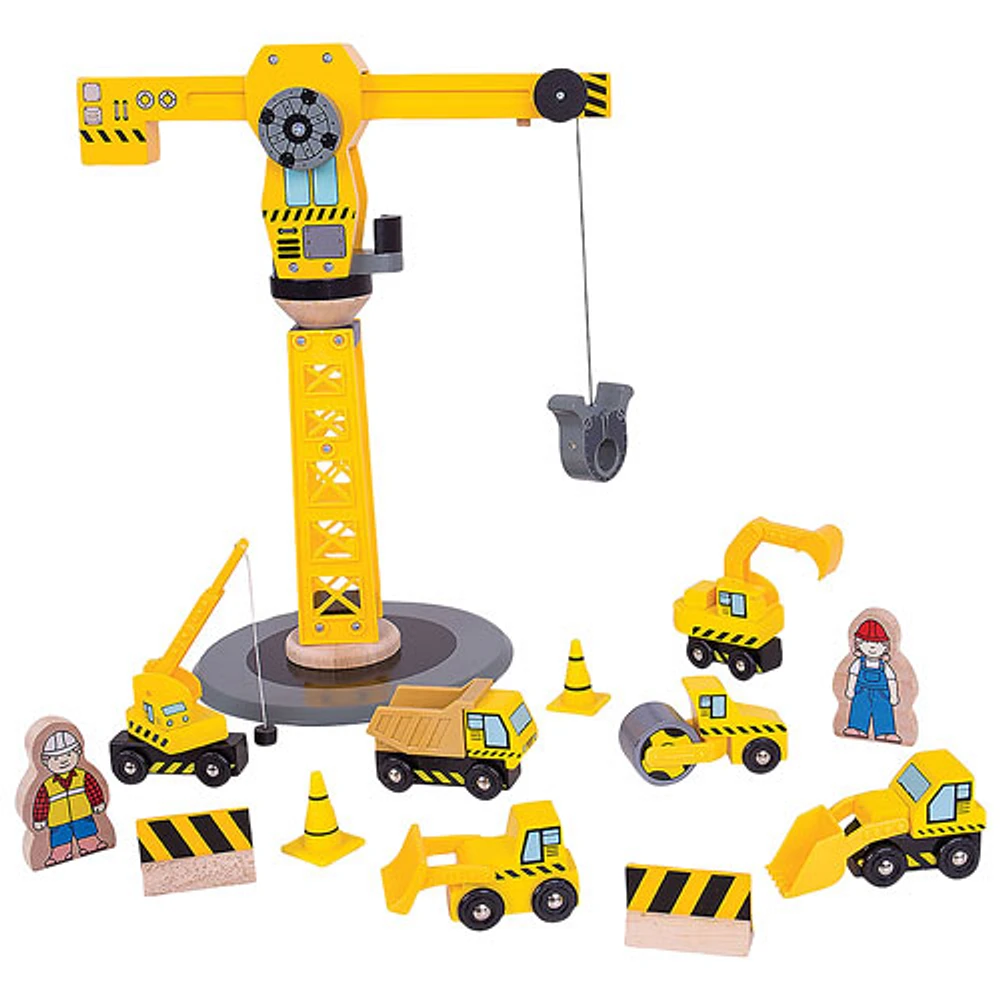 Bigjigs Toys Big Crane Construction Set