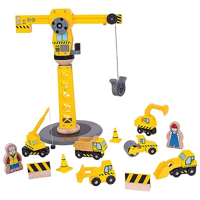 Bigjigs Toys Big Crane Construction Set