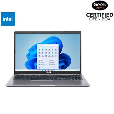 Open Box - ASUS VivoBook 15 X515 15.6" Laptop -Slate Grey (Intel Celeron N4020/128GB SSD/4GB RAM/Win 11)