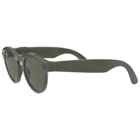 Ray-Ban Stories Round Smart Glasses with Photo, Video & Audio - Shiny Olive