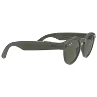 Ray-Ban Stories Round Smart Glasses with Photo, Video & Audio - Shiny Olive