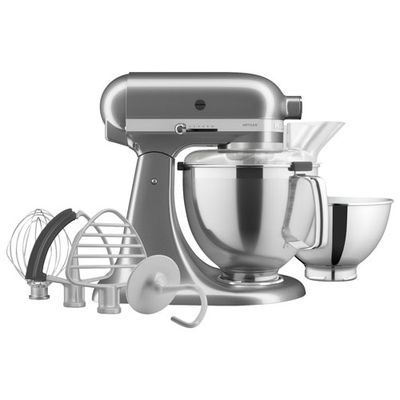 KitchenAid Artisan Tilt-Head Stand Mixer with Premium Accessory Pack - 5Qt - 325-Watt - Medallion Silver